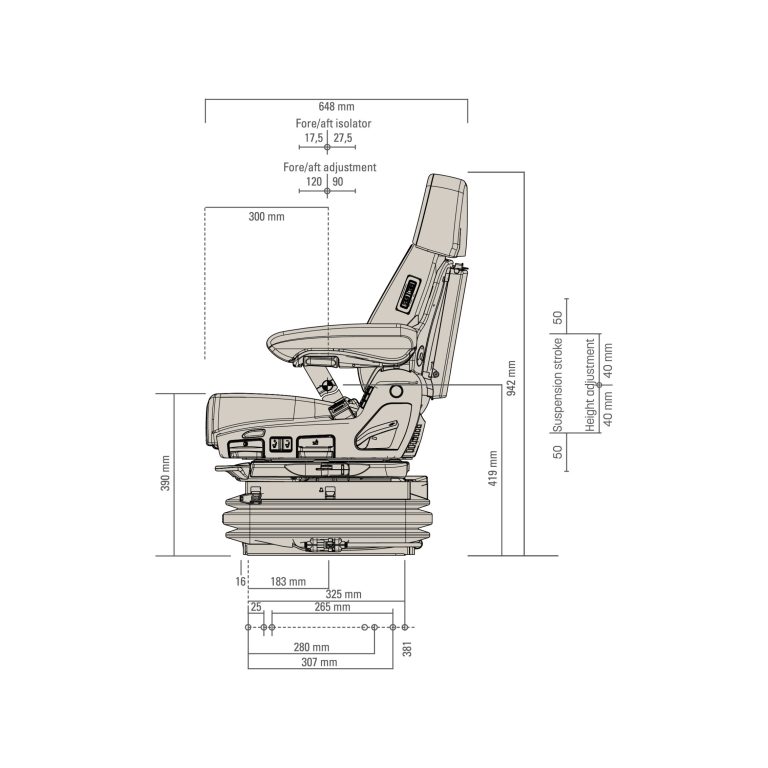 Technical drawing Maximo XT Evolution Active