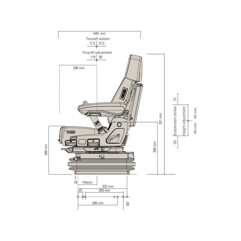 Technical drawing Maximo XT Evolution Dynamic